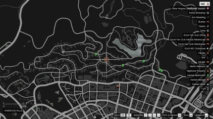 Расположение игральных карт (Playing Cards) в GTA Online